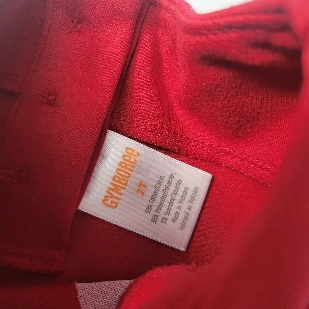 Gymboree Red Bow Button Detail Holiday Dress